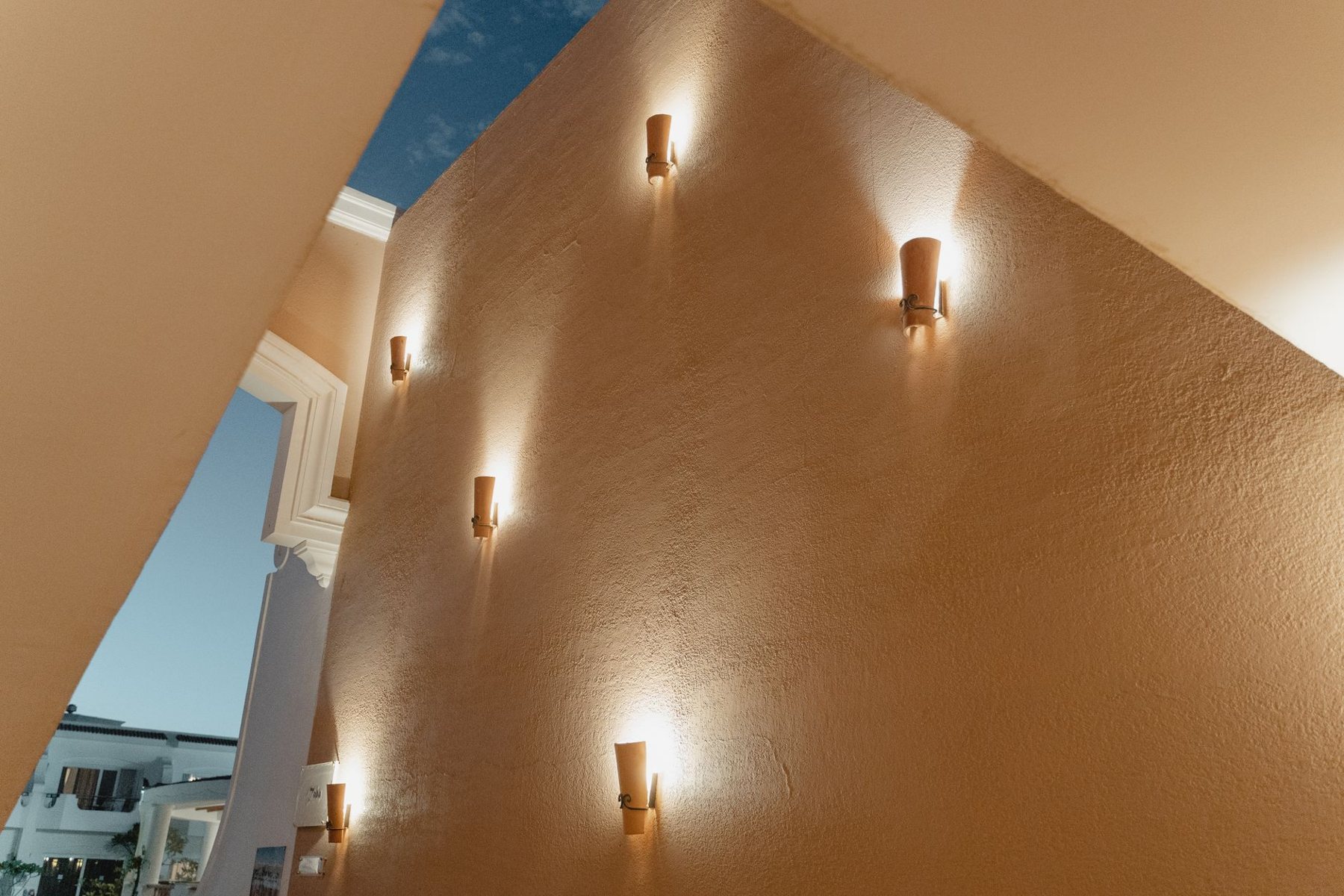 Landscape lighting at dusk in Buckeye, AZ